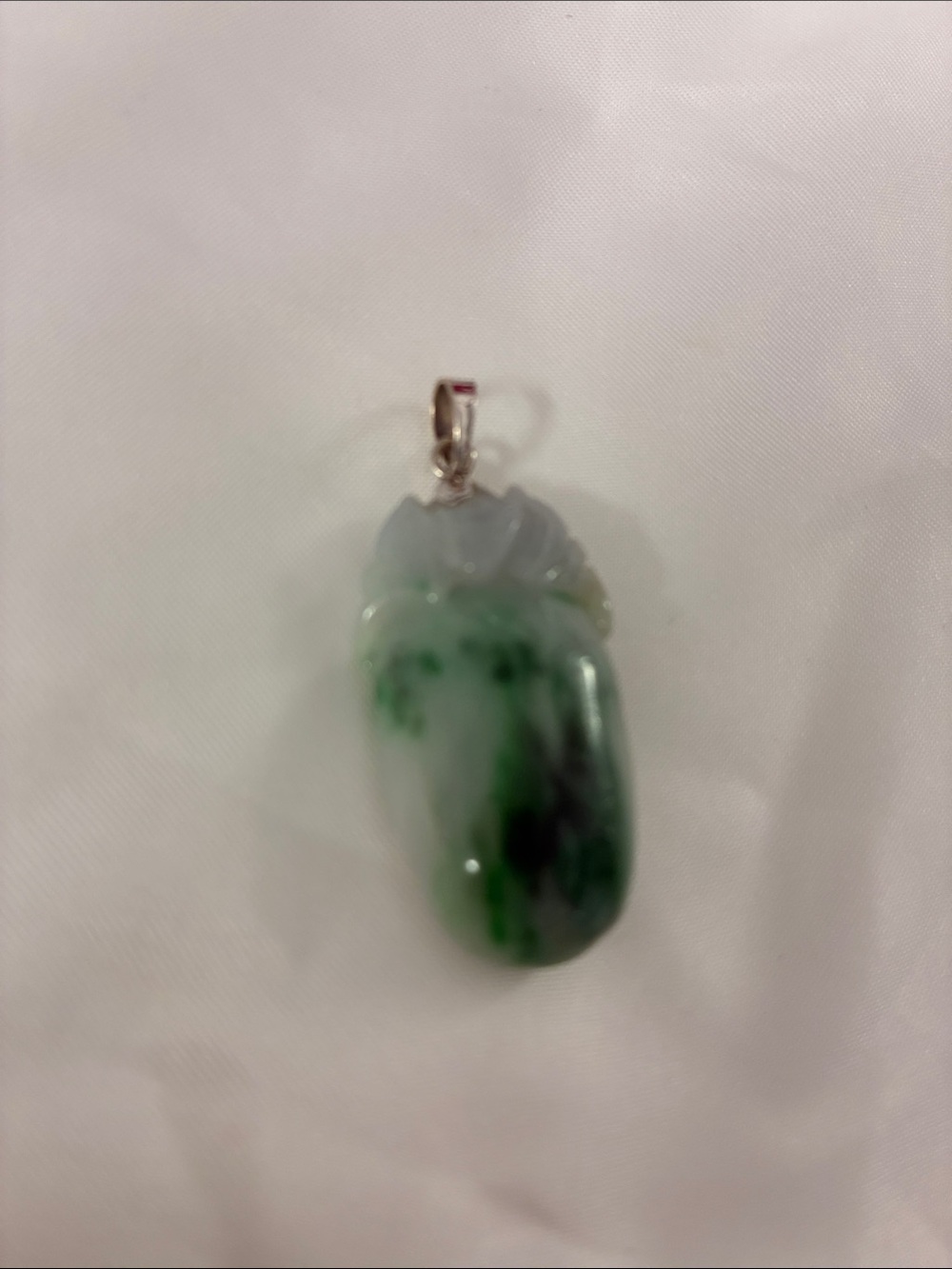 Green and White Jade Pendant Necklace - Elegant Women’s Jewelry